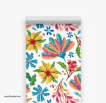 ⁦ورق حائط-زهور-wallpaper-ورد-زخارف-ألوان زاهية-Flowers⁩ - الصورة ⁦2⁩