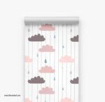 ⁦ورق حائط-سحابات-ملونة-خطوط-قطرات المياه-Cloud⁩ - الصورة ⁦2⁩