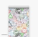 ⁦ورق حائط-أختام-wallpaper-مجموعة من بلدان العالم-ألوان-Stamps⁩ - الصورة ⁦2⁩