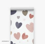 ⁦ورق حائط-قلوب متنوعة-أحجام مختلفة-ألوان-Hearts⁩ - الصورة ⁦2⁩