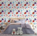 ⁦ورق حائط-مودرن-زهور-ورد-ألوان متنوعة-Flowers⁩ - الصورة ⁦5⁩