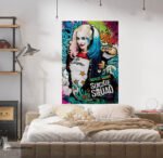 ⁦بوستر هارلي كوين - فرقة الانتحار (Suicide Squad) - تصميم جرافيتي ملون.⁩ - الصورة ⁦3⁩