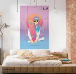 ⁦بوستر-ملصق ديكور-كاليفورنيا-California-إمرأة-Follow Your Dream⁩ - الصورة ⁦4⁩