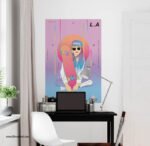 ⁦بوستر-ملصق ديكور-كاليفورنيا-California-إمرأة-Follow Your Dream⁩ - الصورة ⁦2⁩