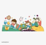 ⁦ملصق استيكر عملاق-أطفال-حدائق-نجوم-كواكب-أطفال كيوت⁩ - الصورة ⁦2⁩