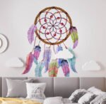 دريم كاتشر-Dream Catcher-تأثير الألوان المائية-ريش ألوان