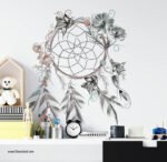 دريم كاتشر-Dream Catcher-ريش-زهور مودرن-Flowers-ألوان