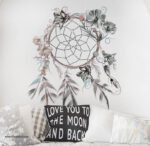 ⁦دريم كاتشر-Dream Catcher-ريش-زهور مودرن-Flowers-ألوان⁩ - الصورة ⁦3⁩
