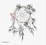 ⁦دريم كاتشر-Dream Catcher-ريش-زهور مودرن-Flowers-ألوان⁩ - الصورة ⁦2⁩