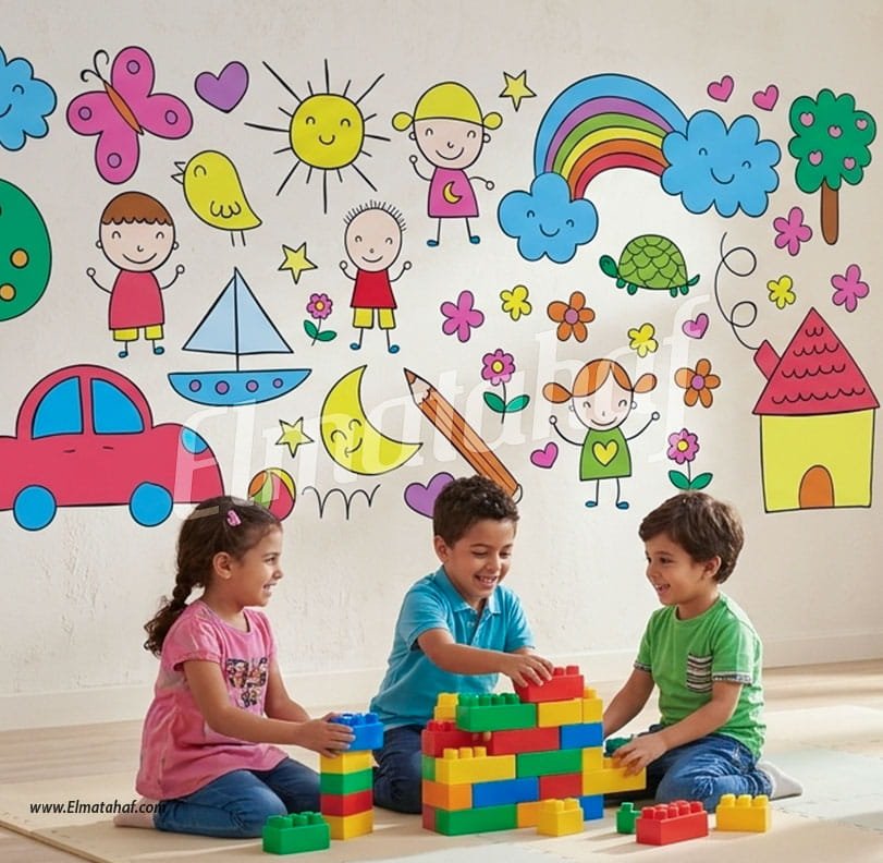 Elmatahaf-CU-K097-استيكرات -ملصقات- أطفال كيوت-المتحف_3 ملصقات حائط تصنع الابتسامة.. بيئة تعليمية مثالية مليئة بالبهجة. - الصورة 1