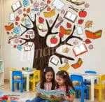ملصق ديكور شجرة العلم العملاقة