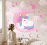⁦استيكر يوني كورن مع النجوم والسحب⁩ - الصورة ⁦4⁩